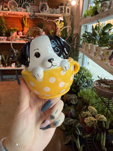 Load image into Gallery viewer, HANGING OR SITTING DOG PLANTER WITH DRAINAGE