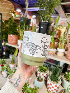 4” CERAMIC MUSHROOM PLANTER