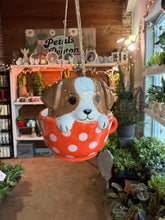 Load image into Gallery viewer, HANGING OR SITTING DOG PLANTER WITH DRAINAGE