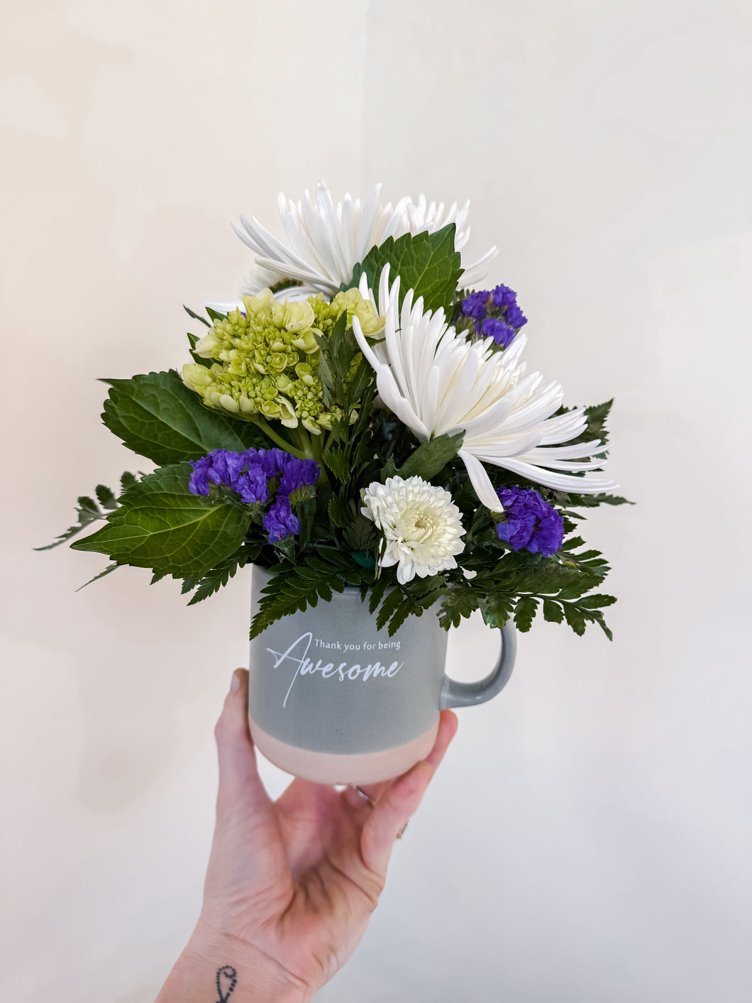 THANK YOU FOR BEING AWESOME MUG WITH ASSORTED FLOWERS
